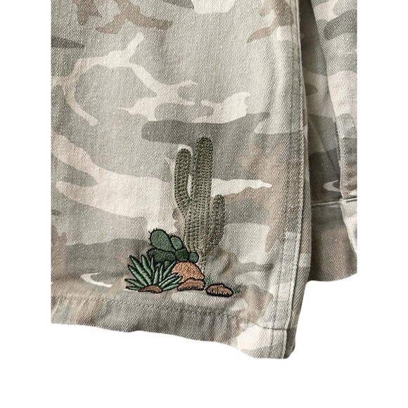 Dear John Womens Size Small Desert Sage Camo Embroidered Roxie Denim Jacket EUC - Picture 11 of 13